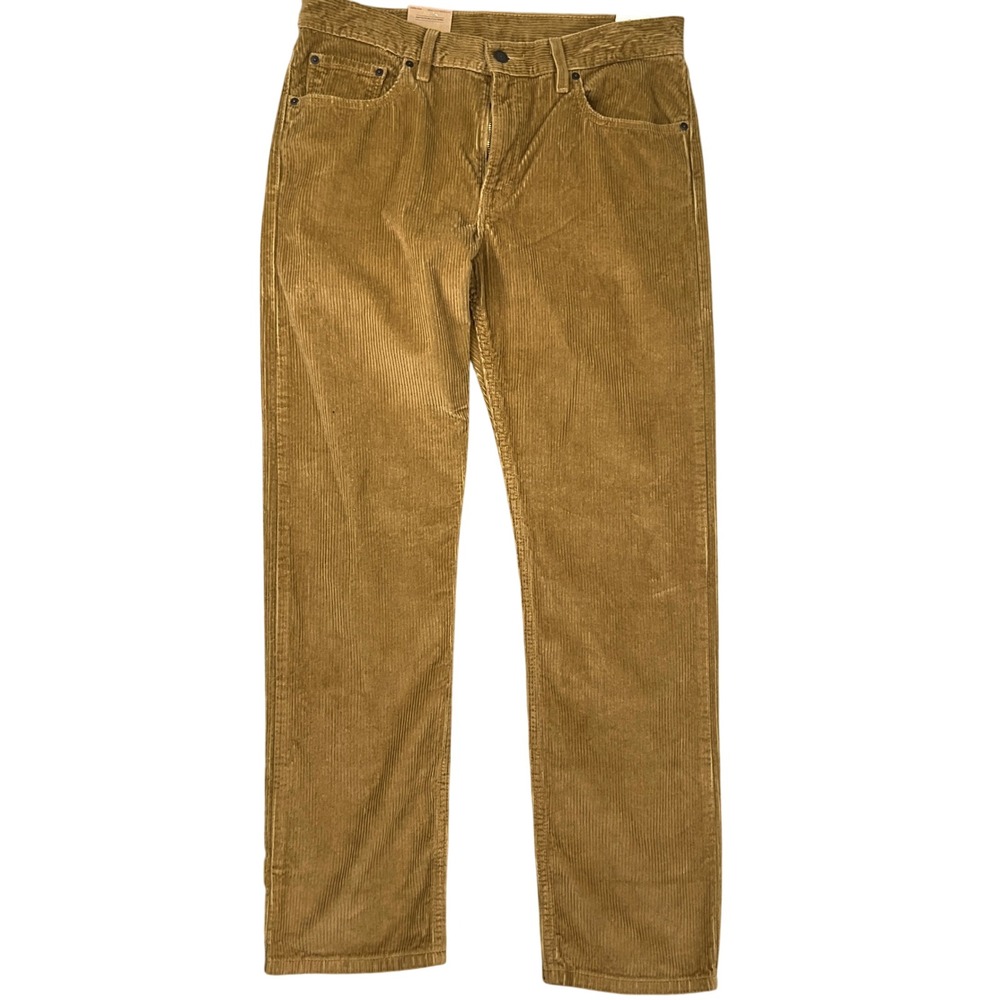 Levi's 502 Corduroy Pants Men 32W 30L Tan Straight Leg Irregular Jeans NWT